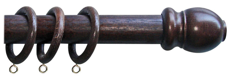 Scorritenda legno a strappo D23mm 180cm Noce Emmegi