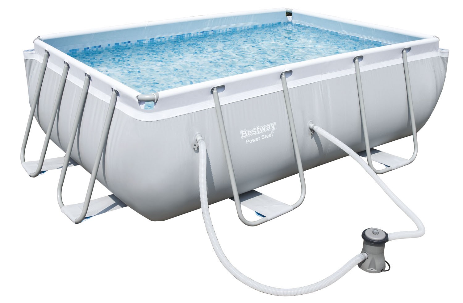 Piscina rettangolare 282x196x84 Power Steel Frame con Struttura Metallica 56629