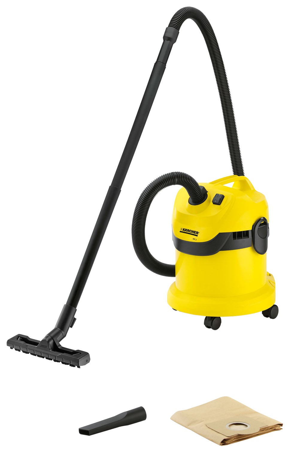 Karcher WD 2.200 12 L Aspiratore a cilindro Secco 1200 W Sacchetto per la polvere