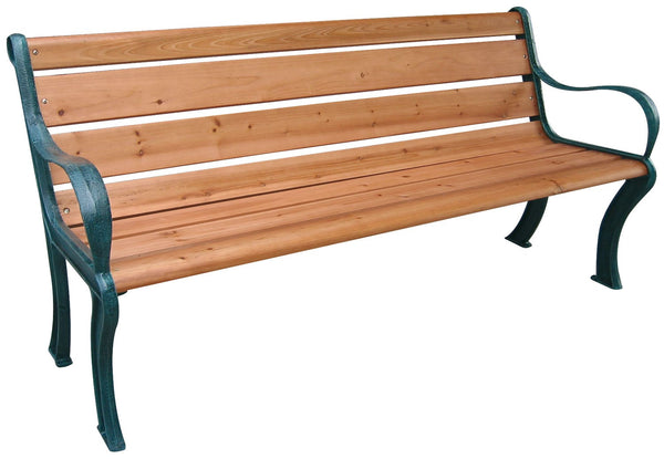 Panchina in ghisa doghe in legno Elegant 156x58xh77 cm arredo giardino