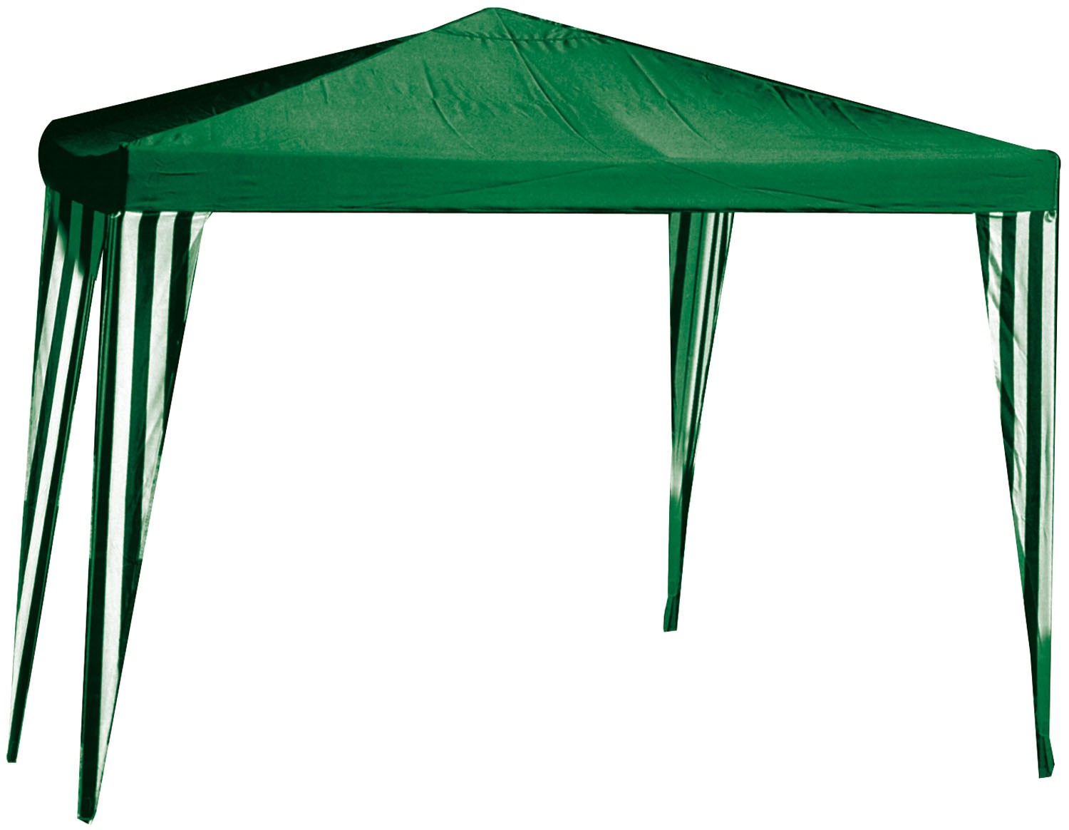 Gazebo 3x4 mt telo copertura in poliestere verde bianco da giardino