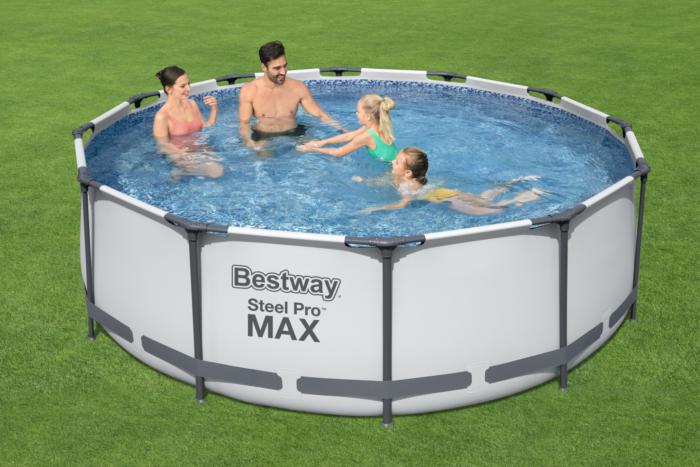 Piscina con struttura rotonda Steel Pro MAX 366x100 cm Bestway 56418