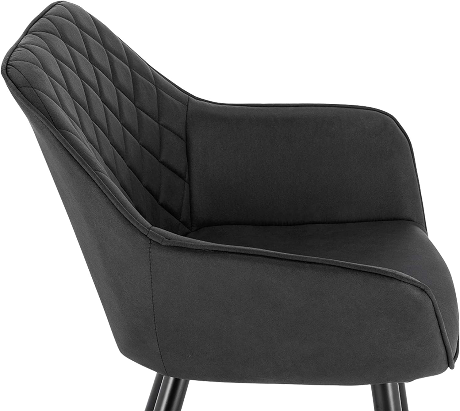 Sedia poltrona design da interno con struttura in metallo e seduta rivestita in velluto Dobby