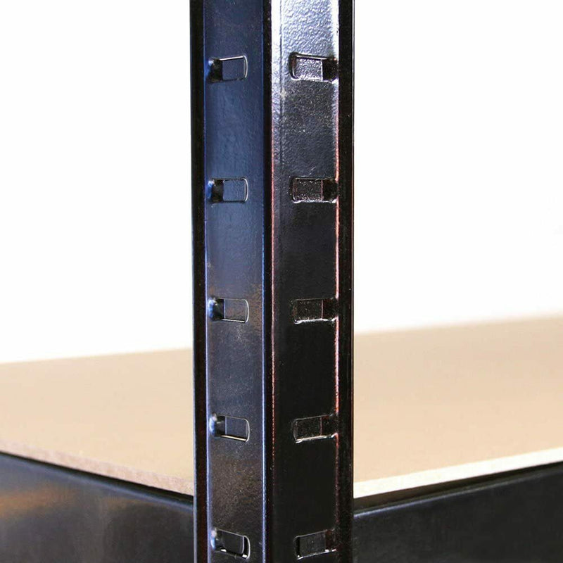 Scaffale metallo in kit 5 piani ad incastro carico pesante Top Design Brixo Black 300