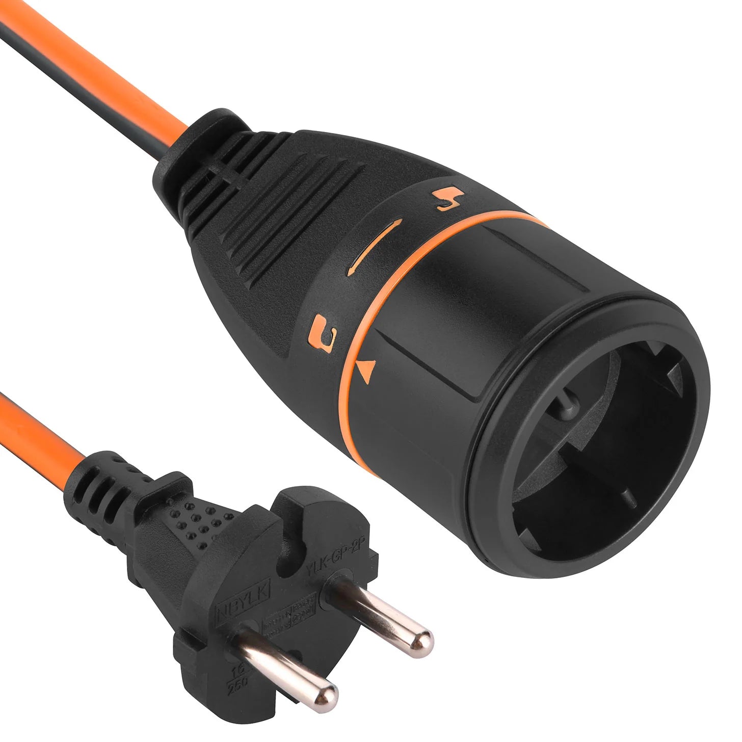 Prolunga elettrica schuko con blocco manuale e sistema anti blackout Electralock