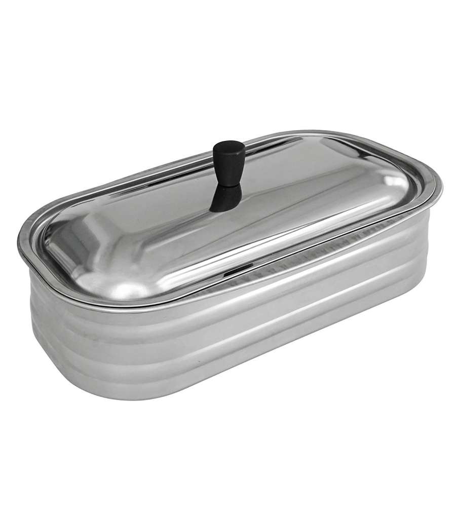 Bollitore vaschetta in acciaio inox con mestolo per cucine stufe a legna Nordica 4,5