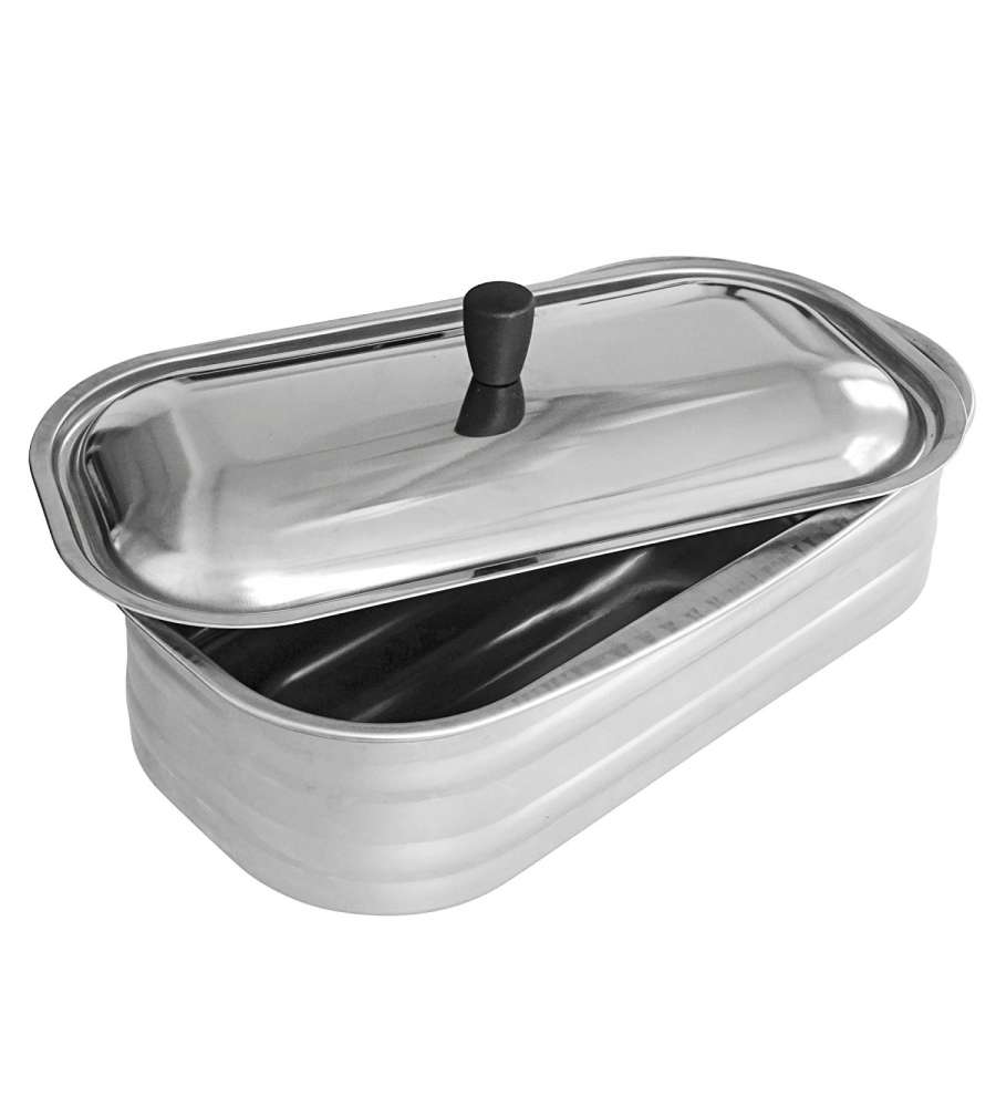 Bollitore vaschetta in acciaio inox con mestolo per cucine stufe a legna Nordica 4,5