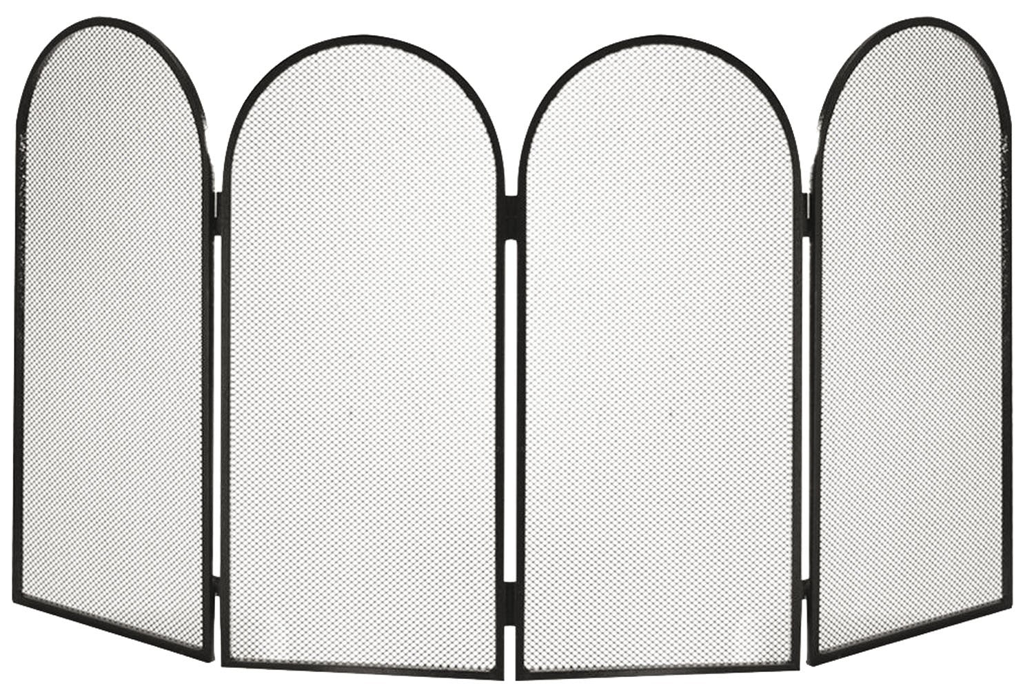Parascintille 4 ante in ferro battuto per camino caminetto