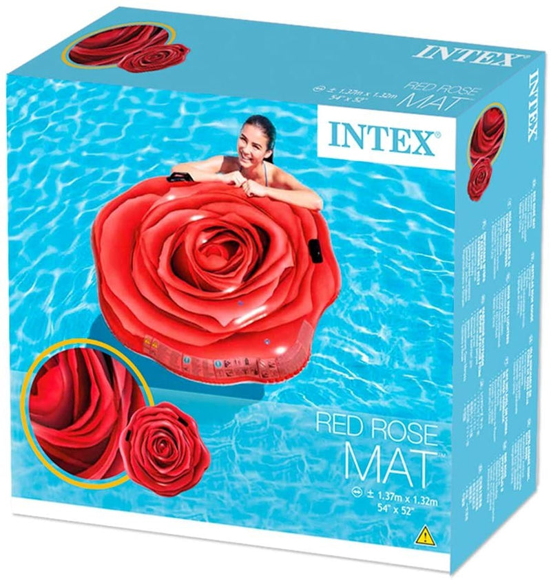 Materassino gonfiabile a rosa rossa 137x132 cm - Intex Rosa rossa 58783 NP