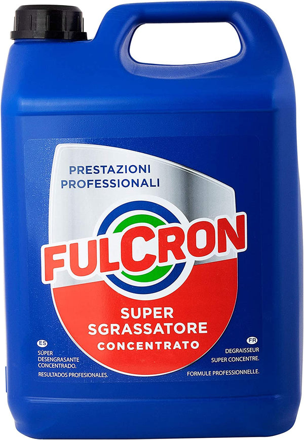 Sgrassatore detergente concentrato per sporco ostinato, pulizia motori, casa, nautica, tempo libero 5 Lt FULCRON