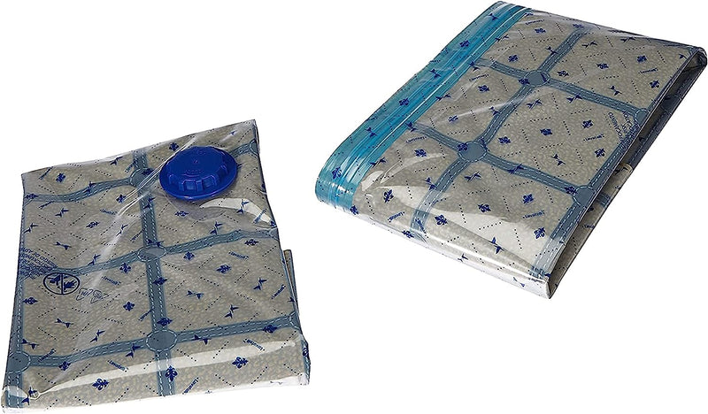 Busta sacco salvaspazio sottovuoto con valvola ultrapiatta per indumenti confezione 2 pezzi