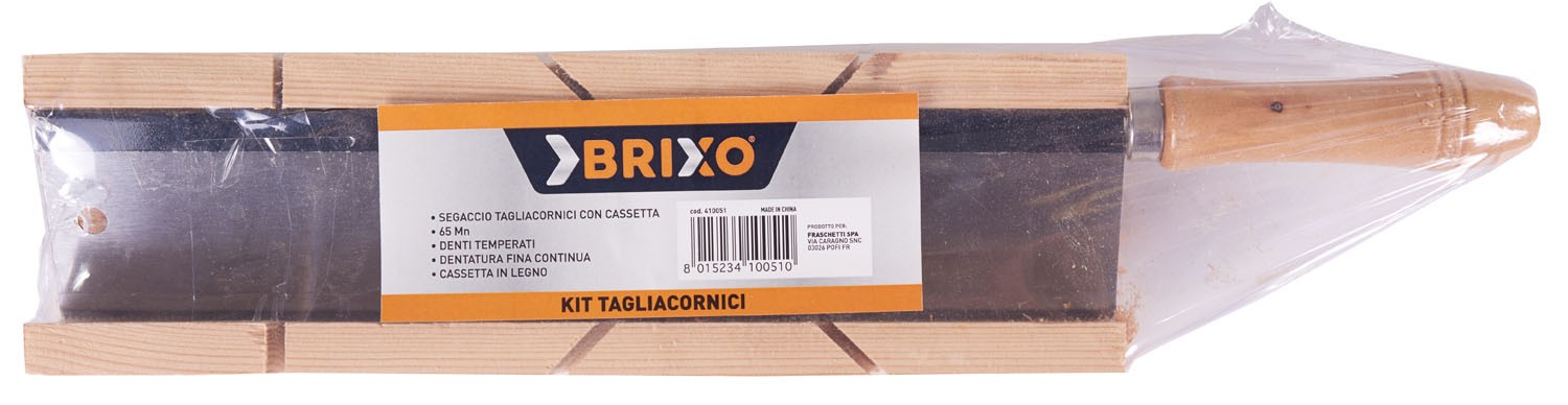 Kit sega tagliacornici con base a cassetta Brixo