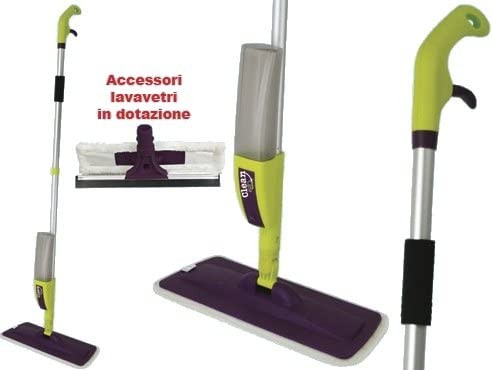 Lavapavimenti con panno in microfibra con lavavetri incluso Clean&Co