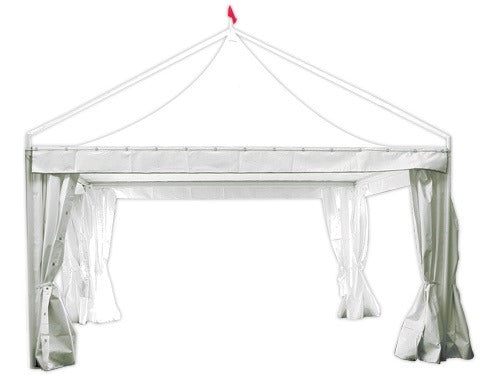 Gazebo 5x5 mt da esterno giardino con struttura in acciaio e alluminio e telo in poliestere ignifugo Pagoda