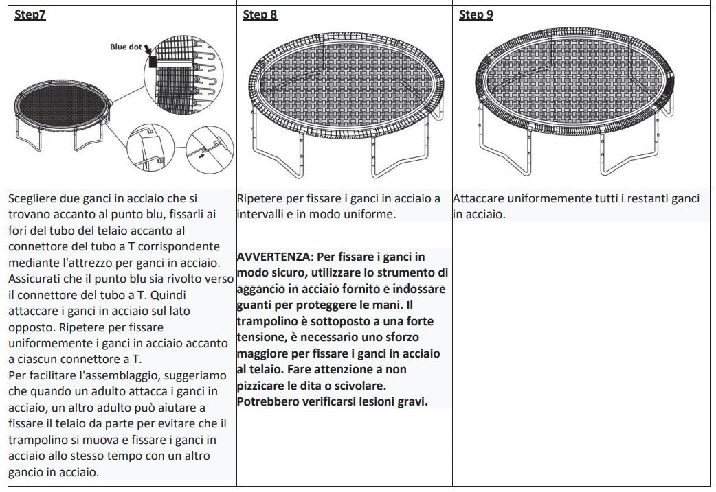 Trampolino tappeto Elastico 305cm Bimbo Jumpy Pro