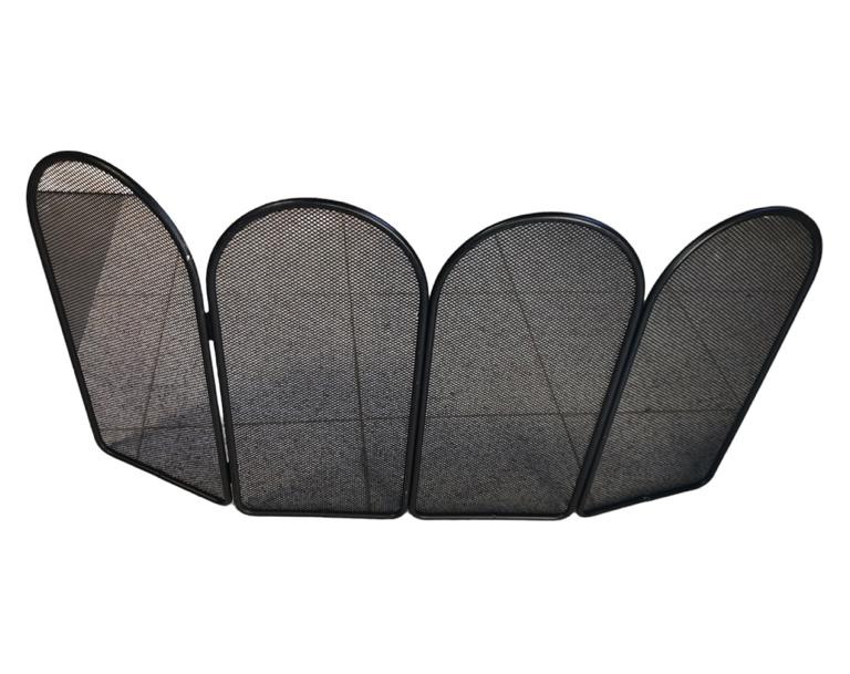 Parascintille pieghevole a 4 ante in ferro battuto per camini e caminetti