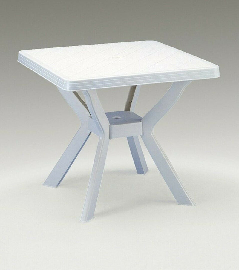 Tavolo quadrato in resina bianco NIlo Progarden