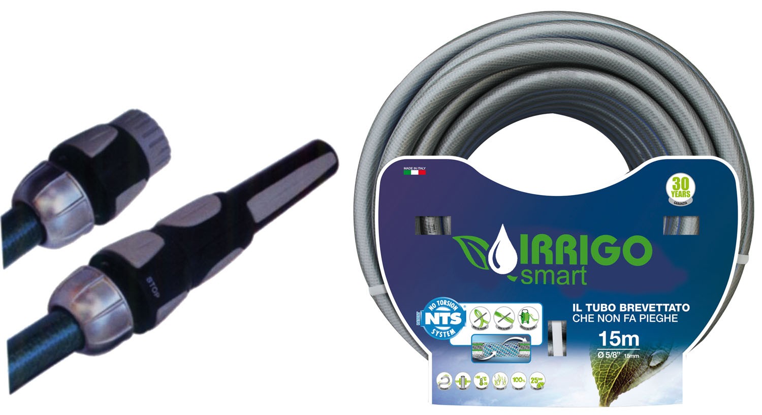 Tubo magliato da irrigazione Ø 1/2 20 m - Supertrikeco Silver con Kit"