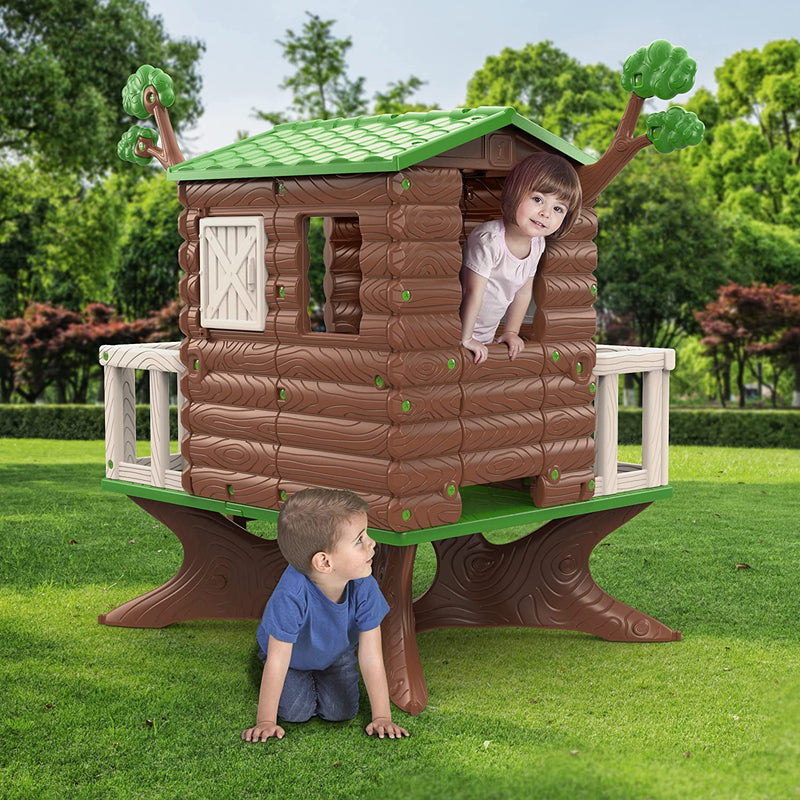 Casetta sull'albero gioco per bambini in polipropilene da esterno giardino Tree House