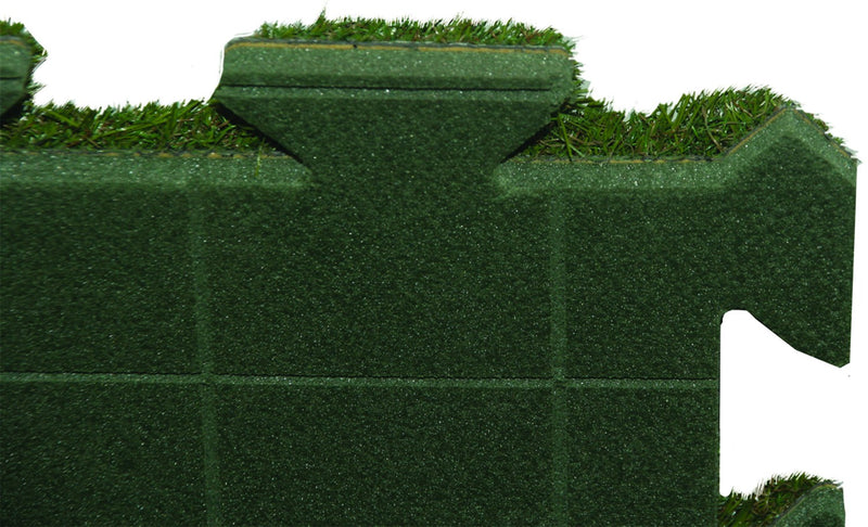 Tappeto pavimento d'erba sintetica verde prato Puzzle 4 pezzi da 50x50 cm