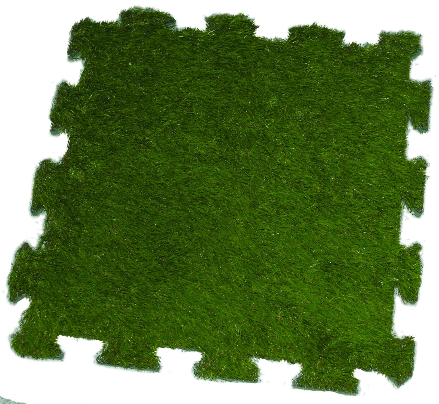 Tappeto pavimento d'erba sintetica verde prato Puzzle 4 pezzi da 50x50 cm