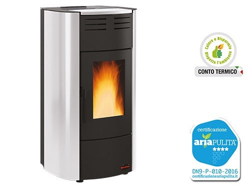 Termostufa a pellet con struttura in acciaio 18,8 kw con telecomando Raffaella 19 Nordica Extraflame