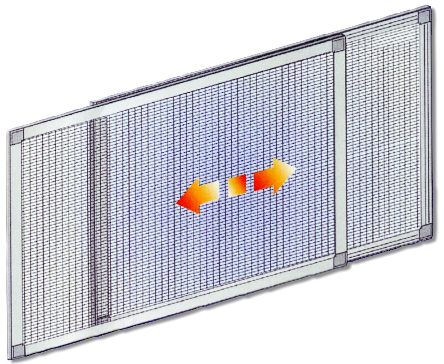 Zanzariera estensibile in alluminio Stop Inset H50x142cm Bianco Brixo