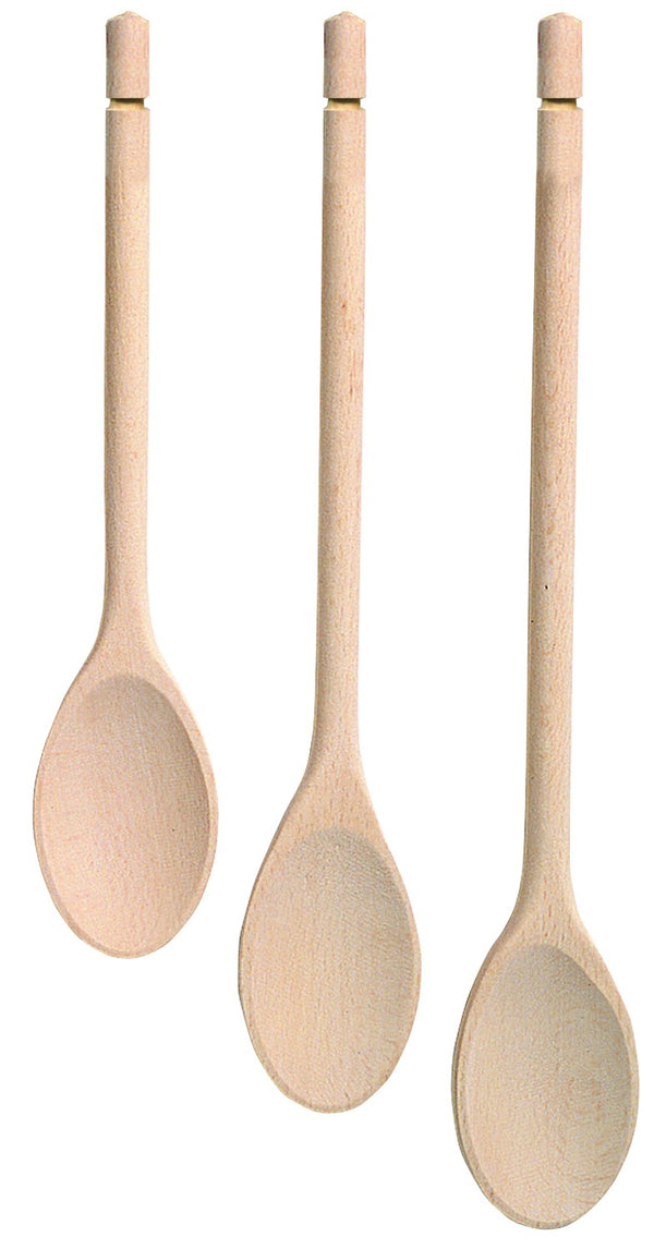 Tris cucchiai in legno di faggio