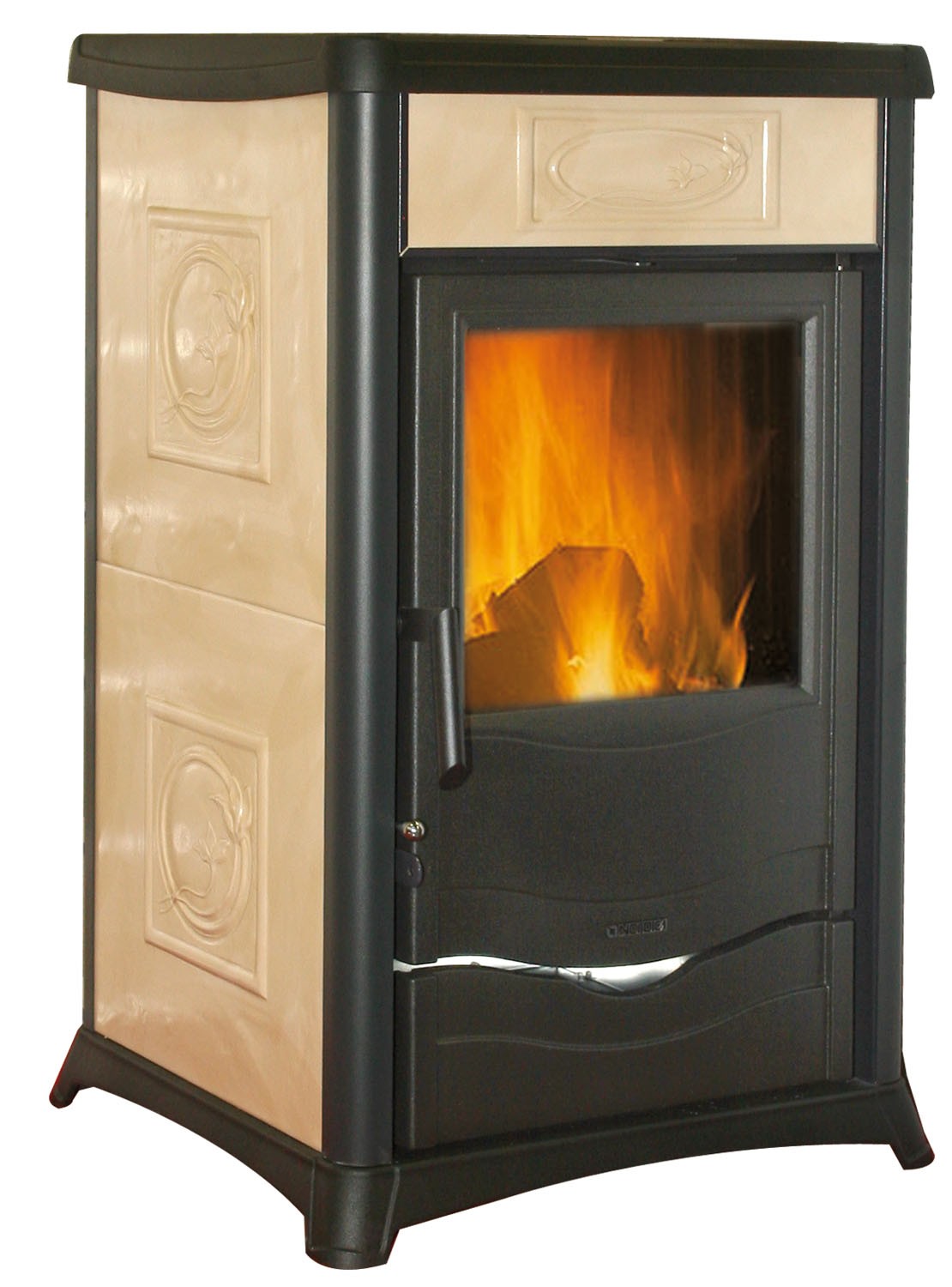 Termostufa a legna color Pergamena Rossella Plus Evo IDRO