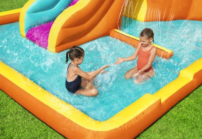 Mega Parco Acquatico Gonfiabile con scivolo Tidal Tower 565x373x265 cm BestWay 53385