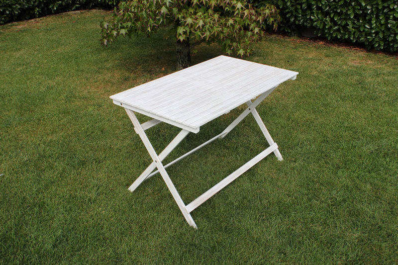 Tavolo per esterno pieghevole in legno Bianco Daily