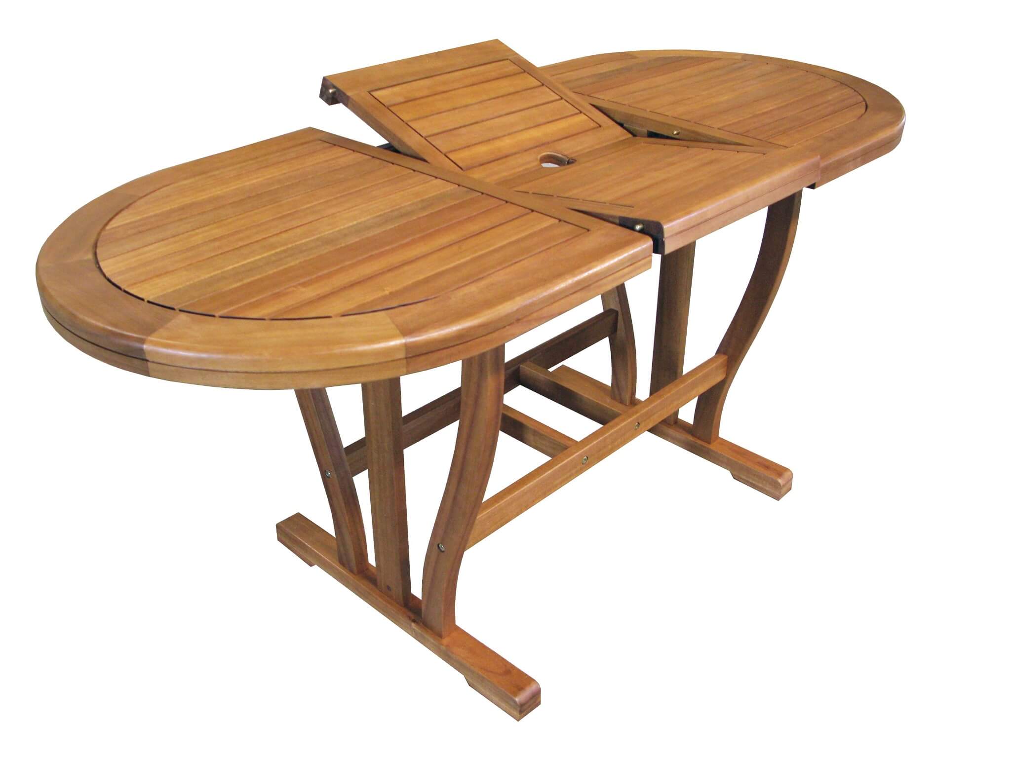 Tavolo per esterno ovale allungabile fino a 160 cm. TRIPLE160