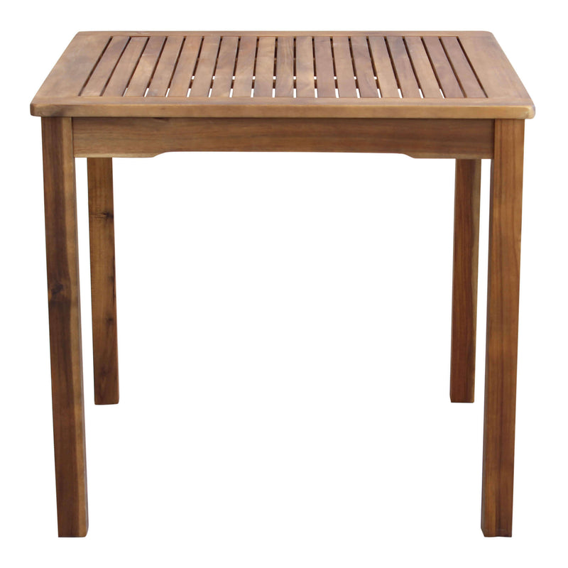 Tavolo da esterno quadrato in legno di acacia 80x80