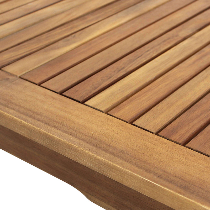 Tavolo da esterno quadrato in legno di acacia 80x80