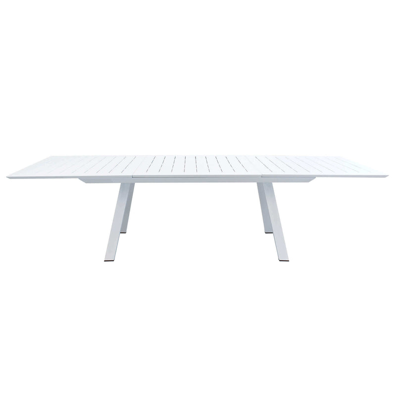 Tavolo allungabile da esterno in alluminio con piano effetto doghe LYSE