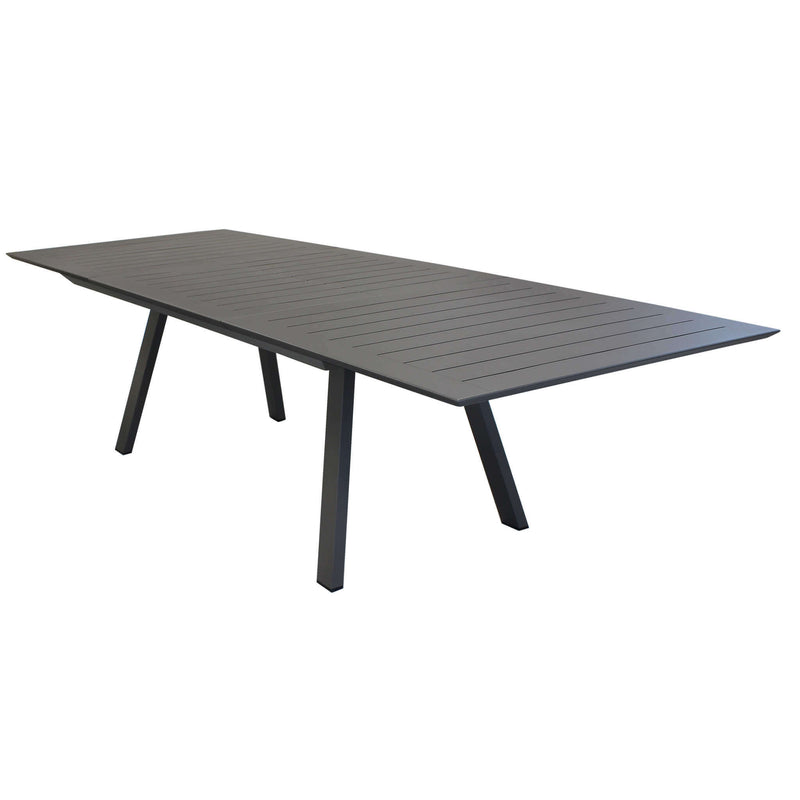 Tavolo allungabile da esterno in alluminio con piano effetto doghe LYSE