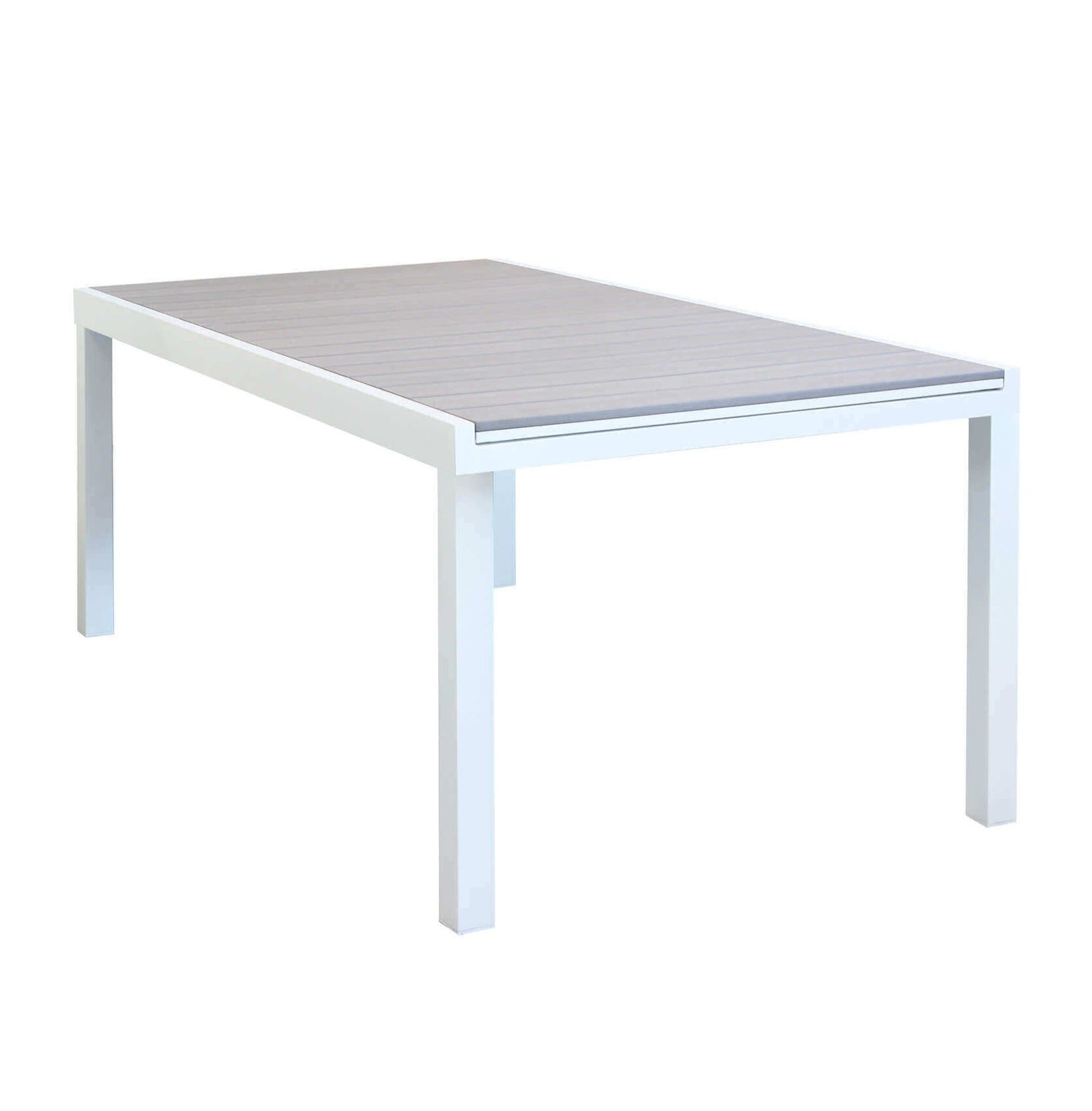 Tavolo in alluminio da esterno bianco e grigio Zulema 180/240 X 100