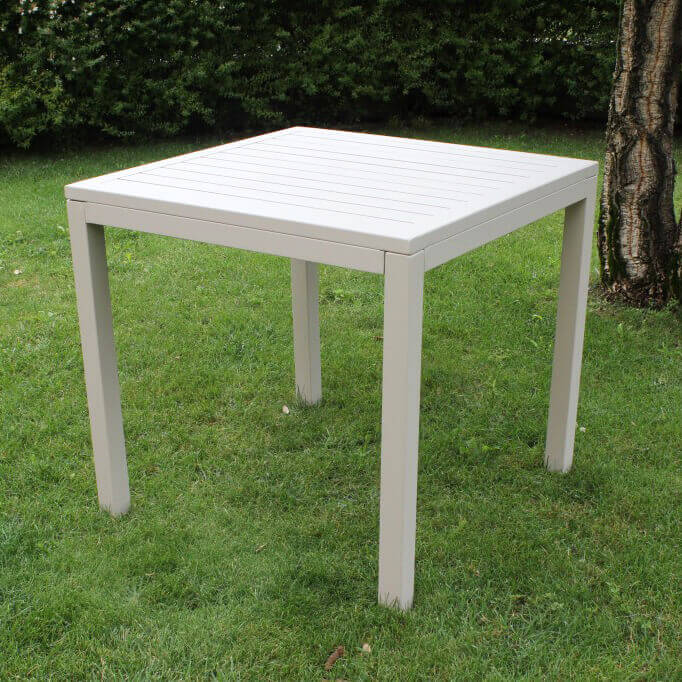 Tavolo quadrato in alluminio per esterno 80x80 cm ERACLE