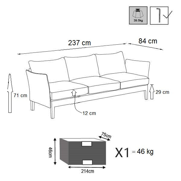 Salotto 5 posti da esterno in alluminio divano regolabile poltrone e tavolino Milano