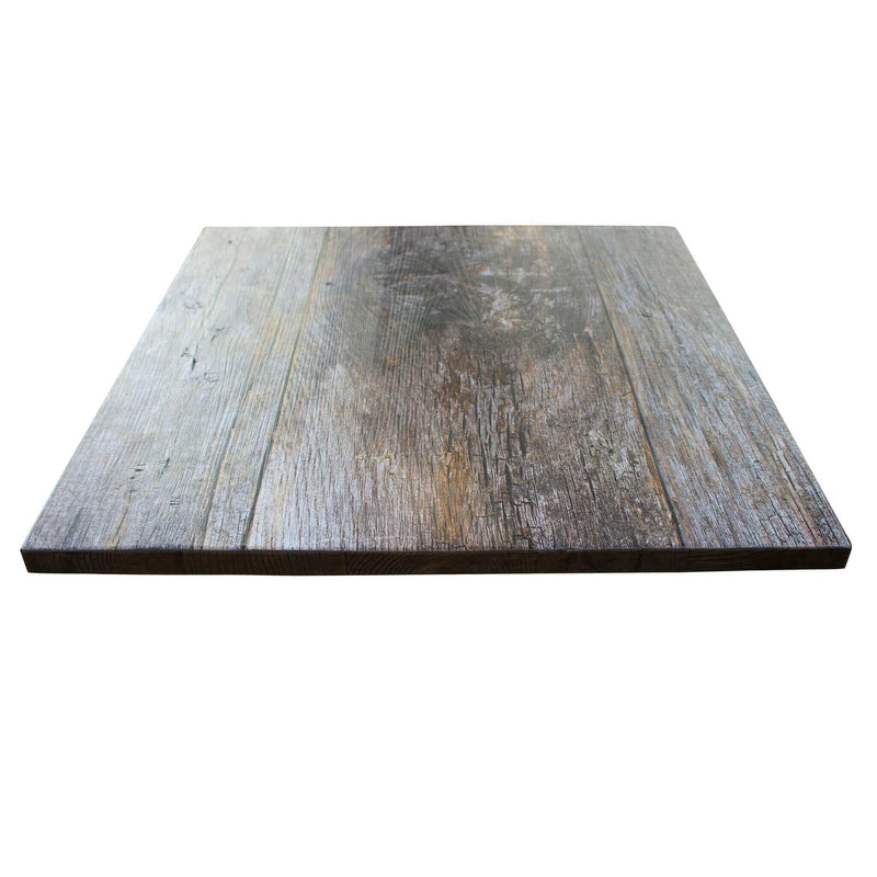 Piano tavolo 70x70 cm per bar e ristoranti in cementite effetto legno