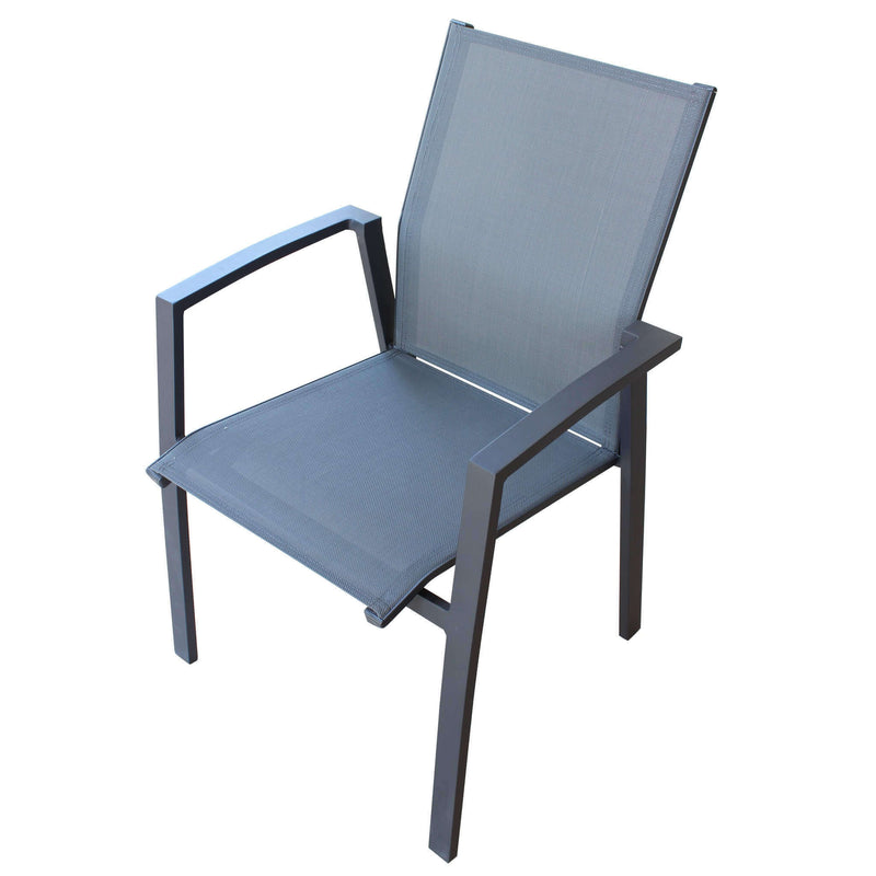 Poltrona sedia impilabile da esterno in alluminio NILO