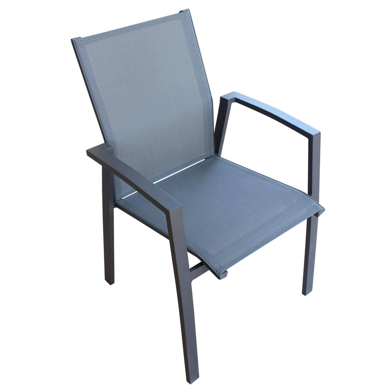 Poltrona sedia impilabile da esterno in alluminio NILO