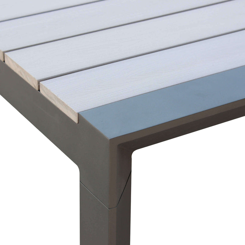 Tavolo allungabile da esterno struttura in alluminio con piano effetto d