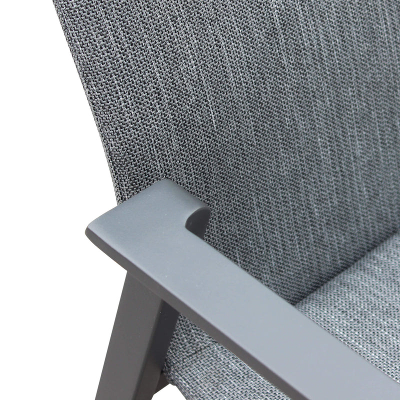Sedia poltrona impilabile per esterno in alluminio LAGON