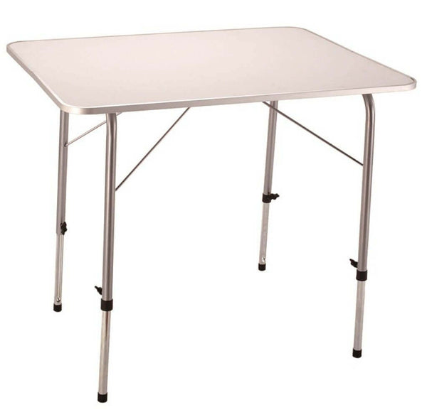 Tavolino pieghevole in acciaio 80x60 cm con altezza regolabile