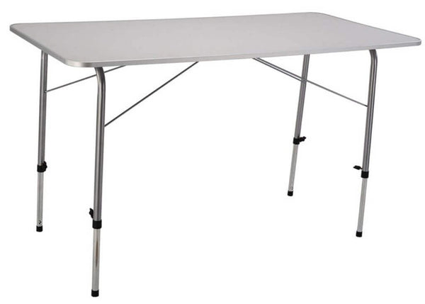 Tavolino pieghevole da esterno 120x60 cm con altezza regolabile e strutt