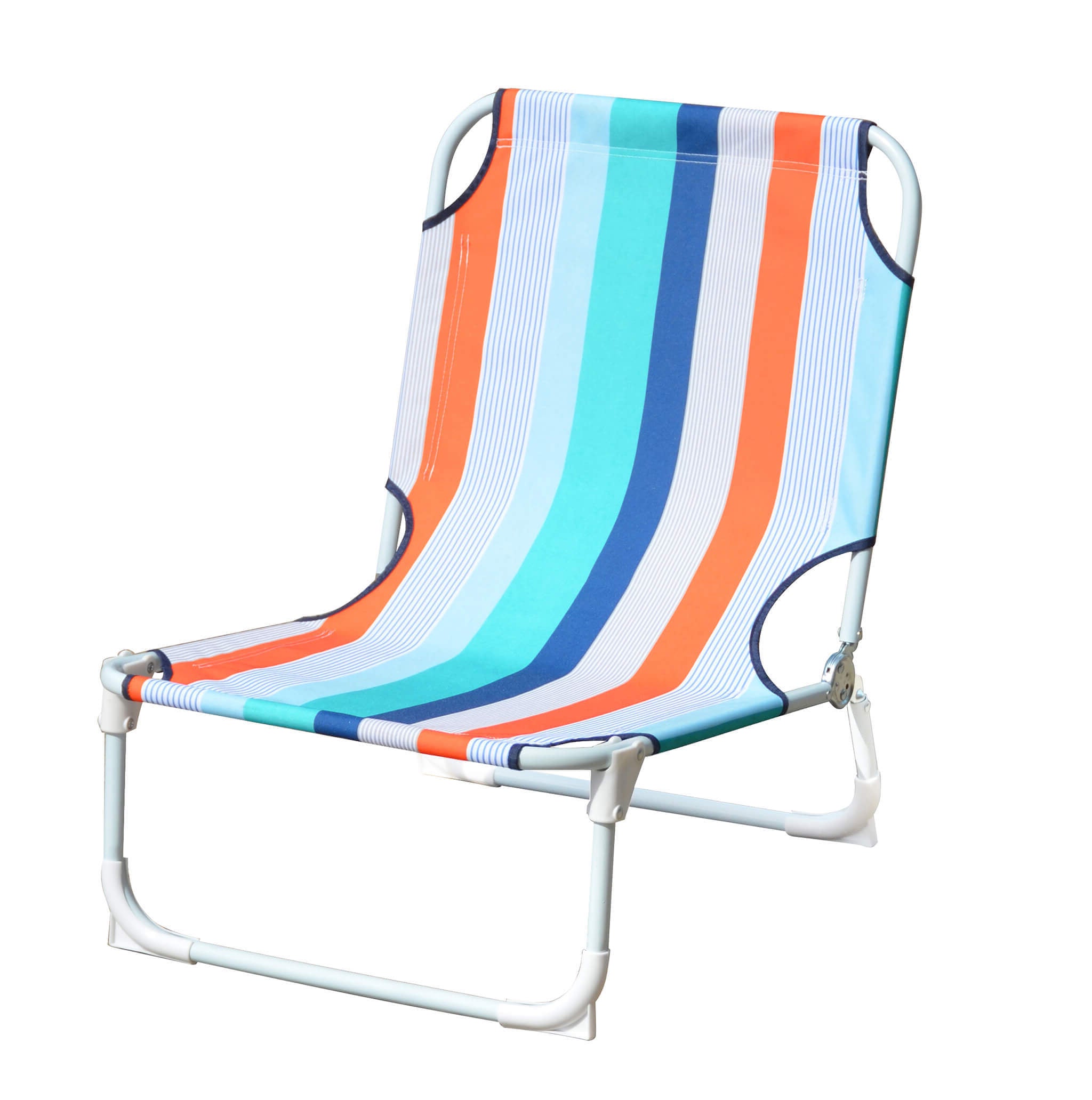 Spiaggina sedia chiudibile in acciaio con decorazione multicolore