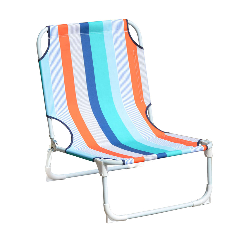Spiaggina sedia chiudibile in acciaio con decorazione multicolore