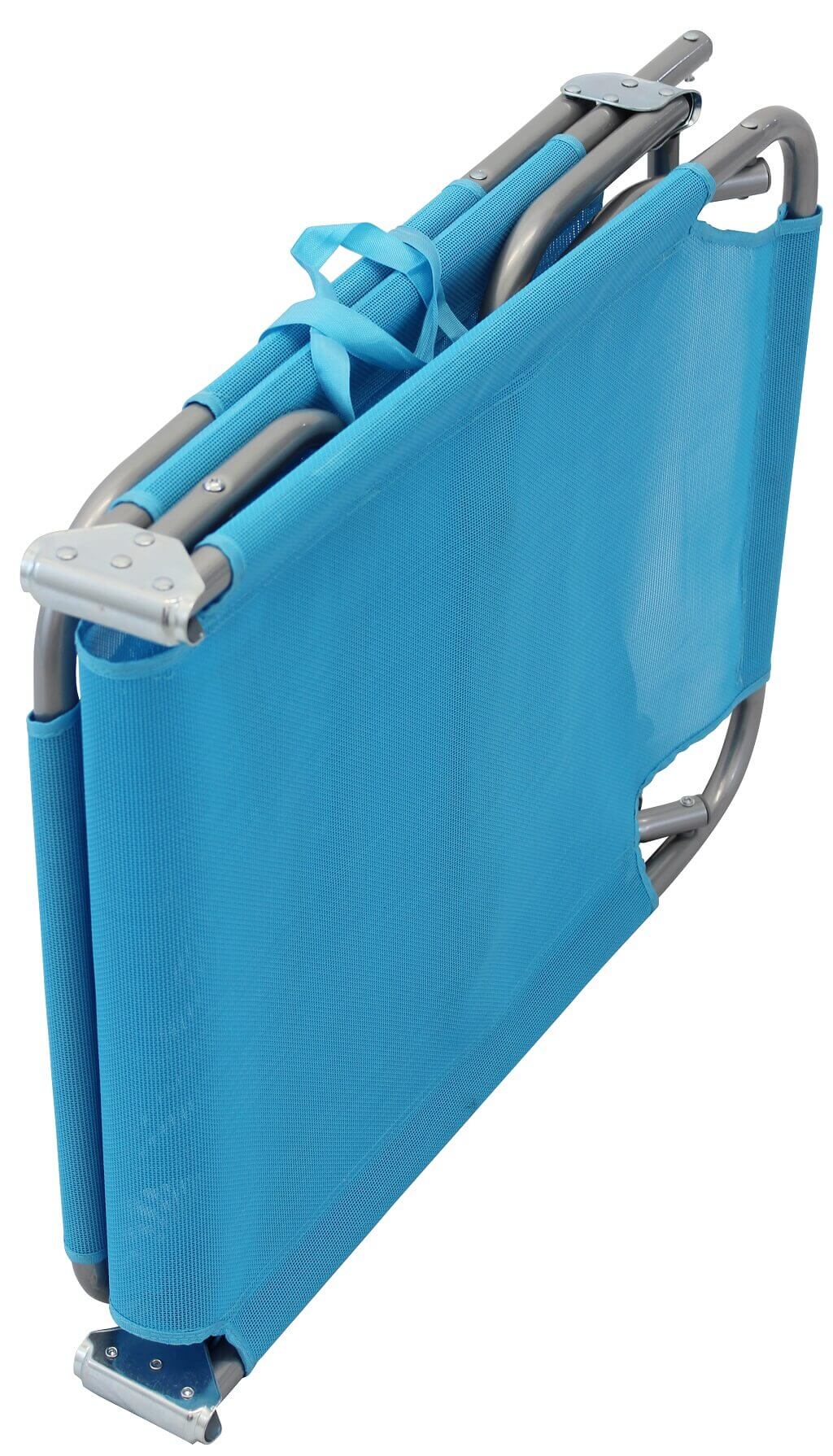 Brandina pieghevole blu da spiaggia in alluminio Isabel