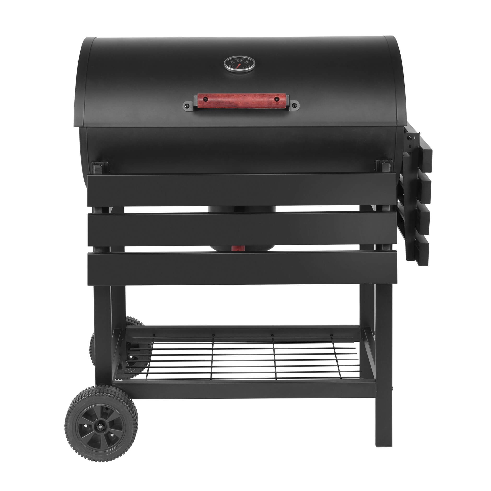 Barbecue a carbone con ruote coperchio ed appoggi laterali Bristol